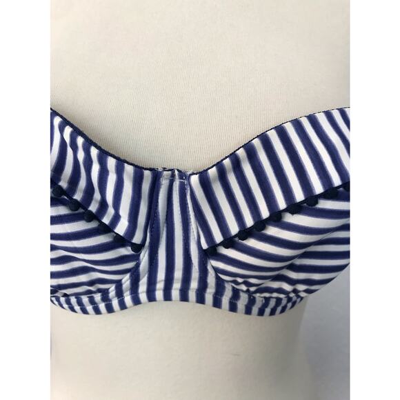 Seafolly Seaview Swim Striped Bikini Top Swimwear - Picture 2 of 7